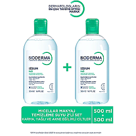 Bioderma Sebium H2O Micelle Solution - Misel Solüsyon 500ml İkili Paket - 5