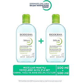 Bioderma Sebium H2O Micelle Solution - Misel Solüsyon 500ml İkili Paket - 5
