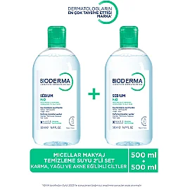 Bioderma Sebium H2O Micelle Solution - Misel Solüsyon 500ml İkili Paket - 5