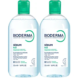 Bioderma Sebium H2O Micelle Solution - Misel Solüsyon 500ml İkili Paket - Bioderma
