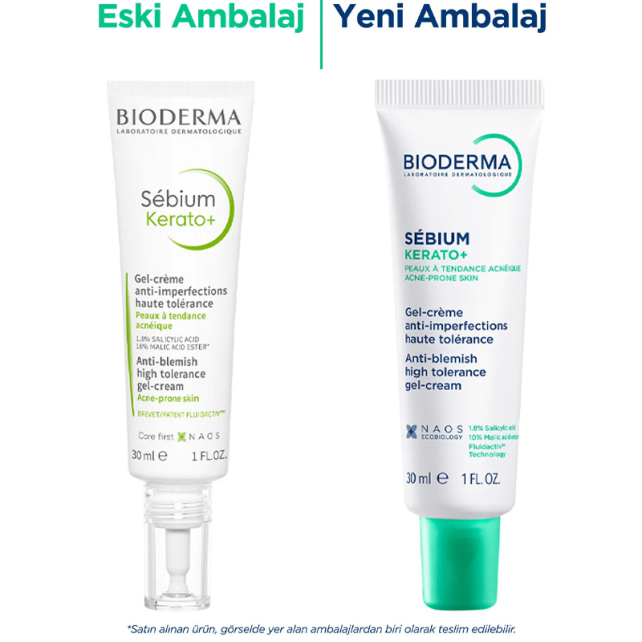 Bioderma Sebium Kerato+ Anti Blemish Gel Cream - Yağlı Cilt Jel Krem 30ml - 2