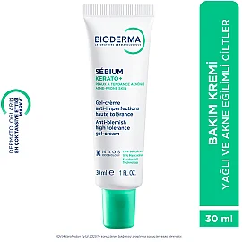 Bioderma Sebium Kerato+ Anti Blemish Gel Cream - Yağlı Cilt Jel Krem 30ml - 9