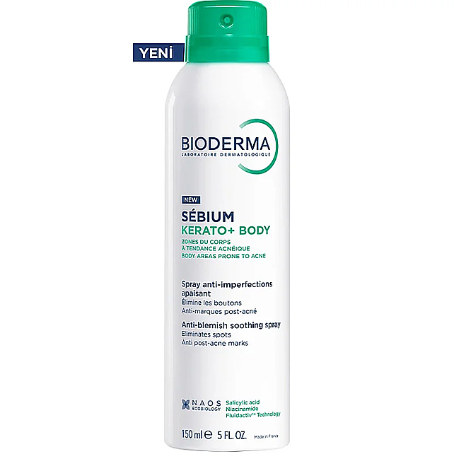 Bioderma Sebium Kerato+ Body Anti-Blemish Soothing Spray - Akne Karşıtı Vücut Spreyi 150ml