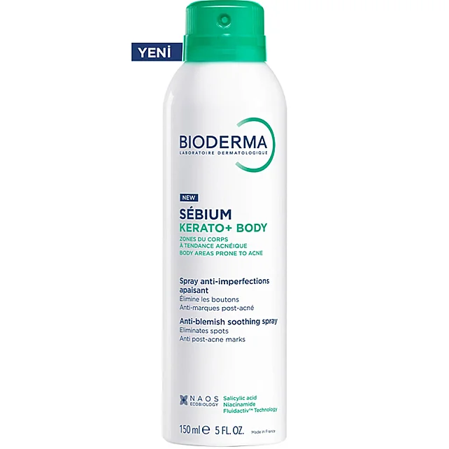 Bioderma Sebium Kerato+ Body Anti Blemish Soothing Spray - Akne Karşıtı Vücut Spreyi 150ml - 1