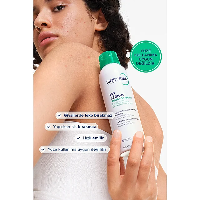 Bioderma Sebium Kerato+ Body Anti Blemish Soothing Spray - Akne Karşıtı Vücut Spreyi 150ml - 3