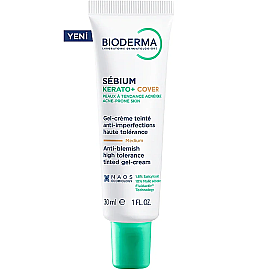 Bioderma Sebium Kerato+ Cover Anti-Blemish Tinted Gel Cream - Renkli Nemlendirici Medium 30ml - Bioderma