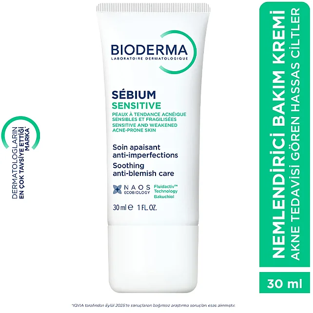Bioderma Sebium Sensitive Krem - Yağlı Ciltler için Nemlendirici 30ml - 8