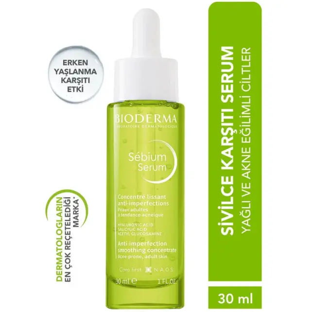 Bioderma Sebium Serum - Sivilce ve Akne Leke Karşıtı Bakım Serumu 30ml - 2