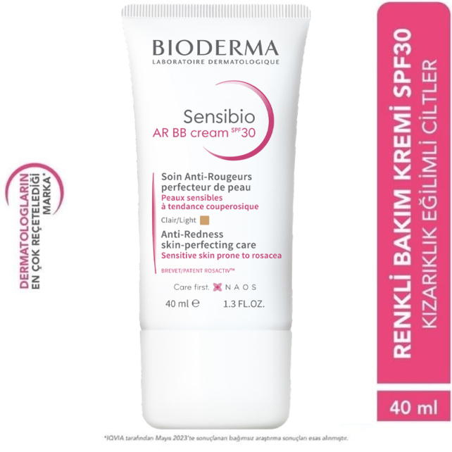 Bioderma Sensibio AR BB Cream SPF 30 - Hassas Cilt Renkli Nemlendirici Light 40ml - 4