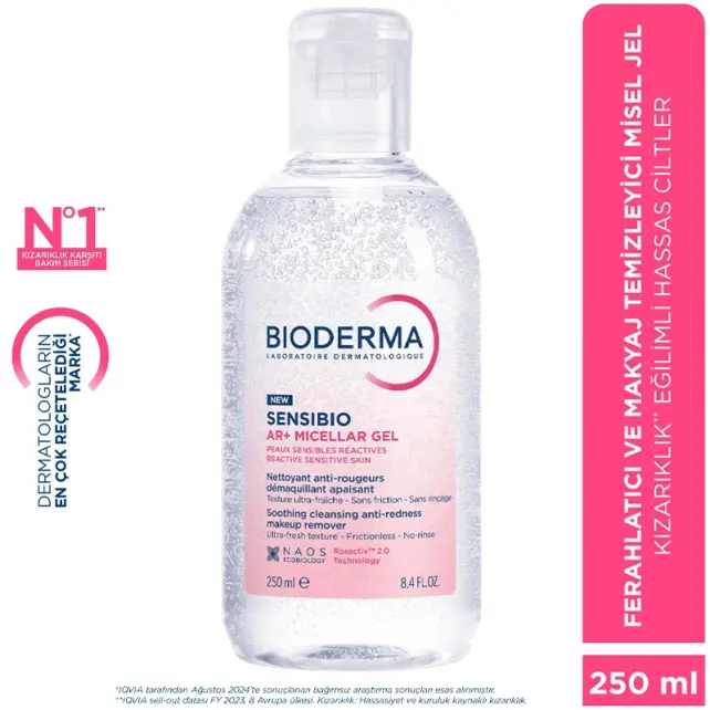 Bioderma Sensibio Ar+ Micellar Gel - Durulama Gerektirmeyen Makyaj Temizleyici Misel Jel 250ml - 7