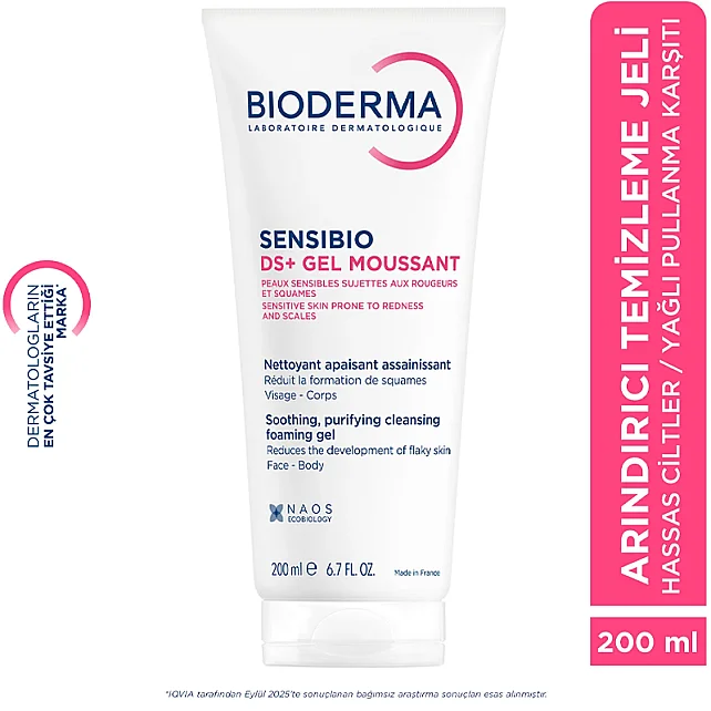 Bioderma Sensibio DS+ Foaming Gel - Kızarıklık Karşıtı Temizleme Jeli 200ml - 2