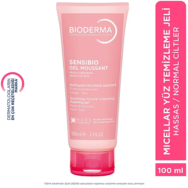 Bioderma Sensibio Foaming Gel - Hassas Ciltler için Temizleyici Jel 100ml - 7
