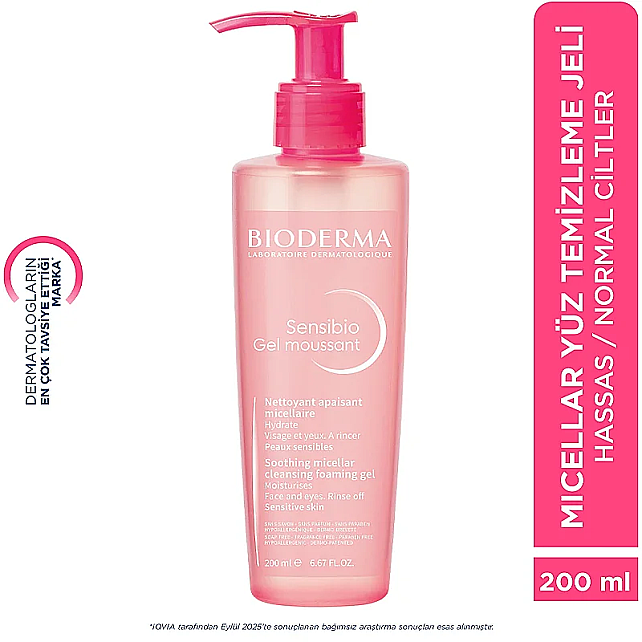 Bioderma Sensibio Foaming Gel - Hassas Ciltler İçin Temizleyici Jel 200ml - 4