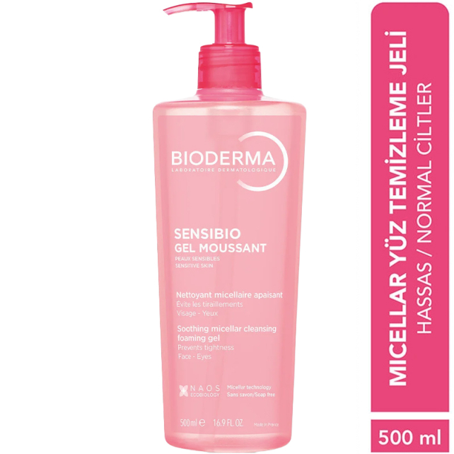 Bioderma Sensibio Foaming Gel - Hassas Ciltler için Temizleyici Jel 500ml - 6