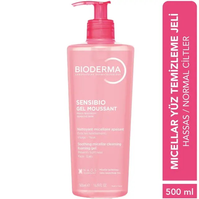Bioderma Sensibio Foaming Gel - Hassas Ciltler için Temizleyici Jel 500ml - 6