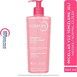Bioderma Sensibio Foaming Gel - Hassas Ciltler için Temizleyici Jel 500ml - 8