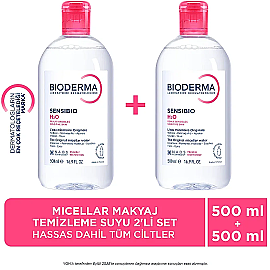 Bioderma Sensibio H2O Micelle Solution - Misel Solüsyon 500ml İkili Paket - 8