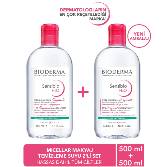 Bioderma Sensibio H2O Micelle Solution - Misel Solüsyon 500ml İkili Paket - 4