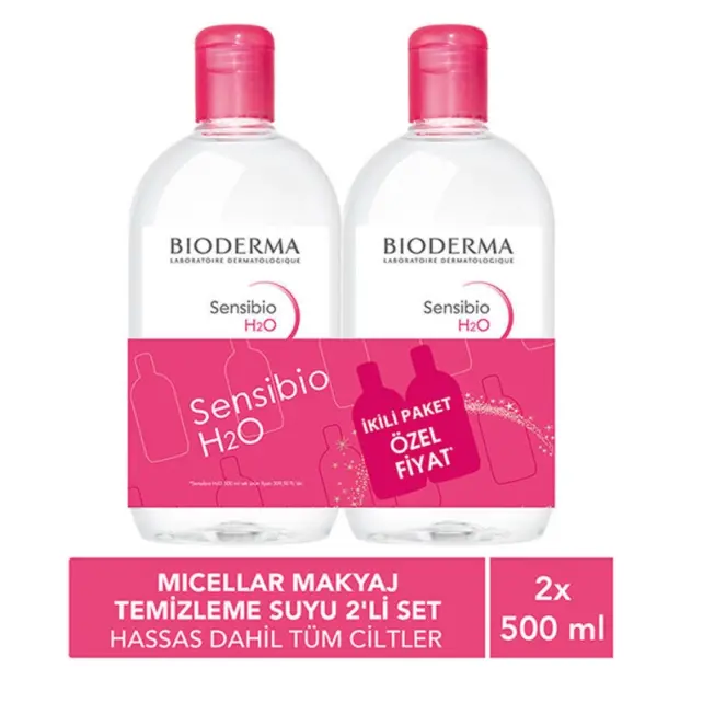 Bioderma Sensibio H2O Micelle Solution - Misel Solüsyon 500ml İkili Paket - 5