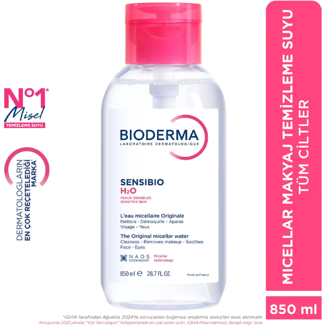 Bioderma Sensibio H2O Micelle Solution - Misel Solüsyon 850ml - 6