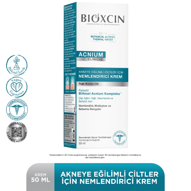 Bioxcin Acnium Sebum Dengeleyici Nemlendirici Krem 50ml - 2