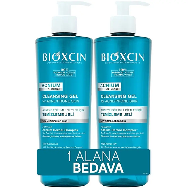 Bioxcin Acnium Sebum Dengeleyici Yüz Yıkama Jeli 2li