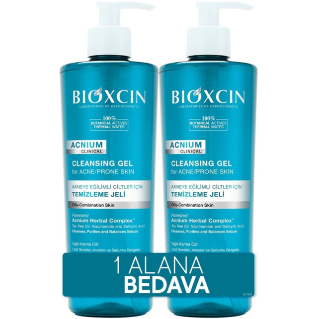 Bioxcin Acnium Sebum Dengeleyici Yüz Yıkama Jeli 2'li - 1