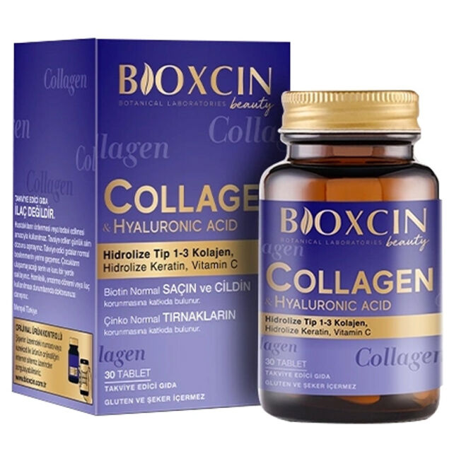Bioxcin Beauty Collagen - Hyaluronic Acid Takviye Edici Gıda 30 Tablet - 1