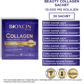 Bioxcin Beauty Collagen - Hyaluronic Acid Takviye Edici Gıda 30 Toz Saşe - 4