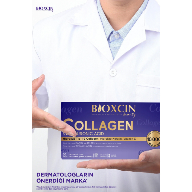 Bioxcin Beauty Collagen - Hyaluronic Acid Takviye Edici Gıda 30 Toz Saşe - 8