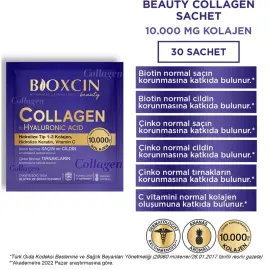 Bioxcin Beauty Collagen - Hyaluronic Acid Takviye Edici Gıda 30 Toz Saşe - 4