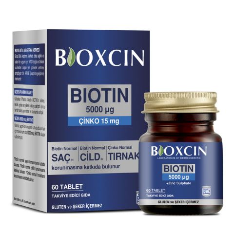 Bioxcin Biotin Takviye Edici Gıda 5000mcg / 60 Tablet Bioxcin Biotin Takviye Edici Gıda 5000mcg / 60 Tablet