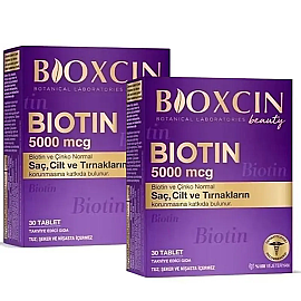 Bioxcin Biotin 5000 Mcg Takviye Edici Gıda 30 Tablet 2'li - Bioxcin