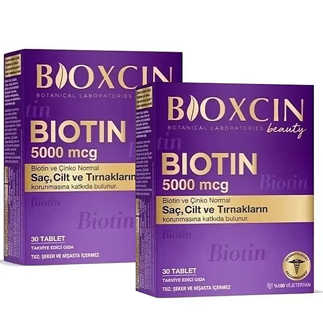 Bioxcin Biotin 5000 Mcg Takviye Edici Gıda 30 Tablet 2'li - 1