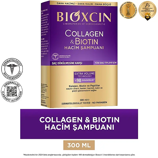 Bioxcin Collagen Biotin Hacim Şampuanı 300ml - 2