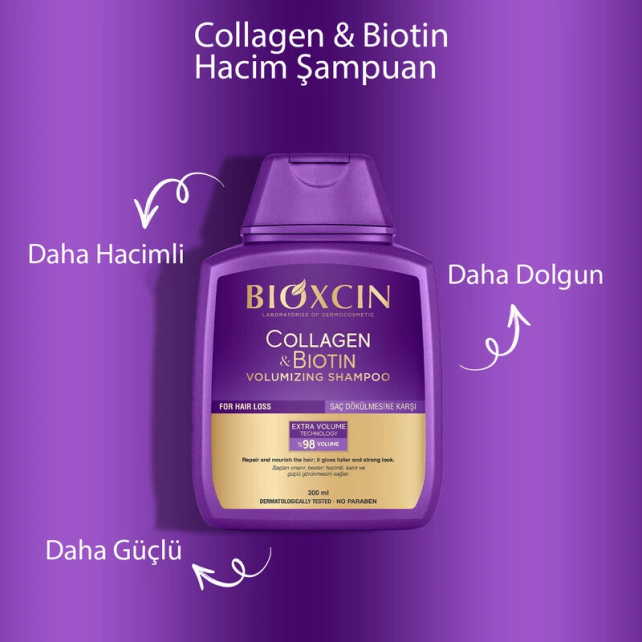 Bioxcin Collagen Biotin Hacim Şampuanı 300ml - 3 Al 2 Öde - 4