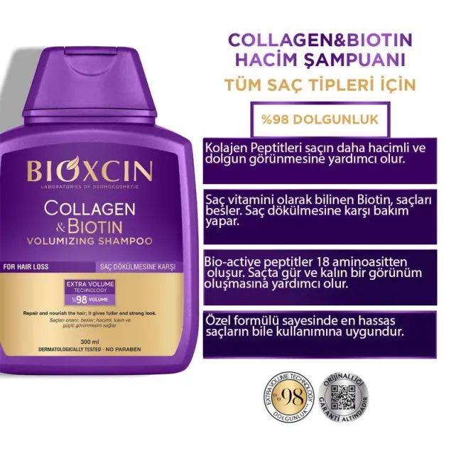 Bioxcin Collagen Biotin Hacim Şampuanı 300ml - 3 Al 2 Öde - 5