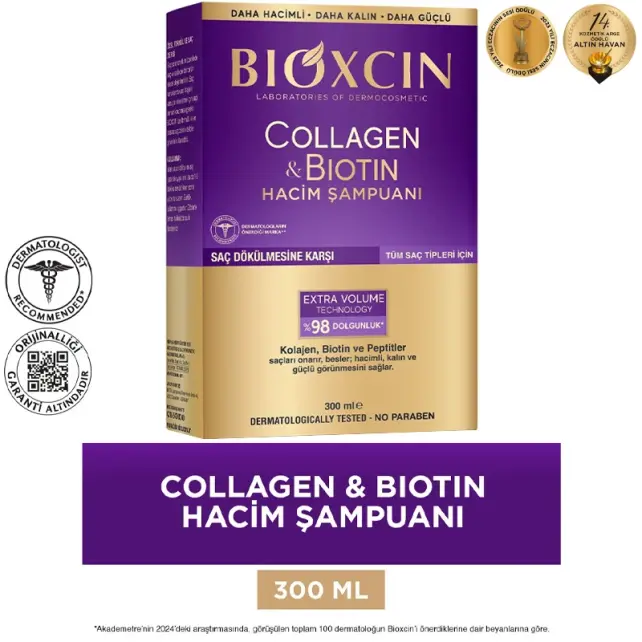 Bioxcin Collagen Biotin Hacim Şampuanı 300ml - 2