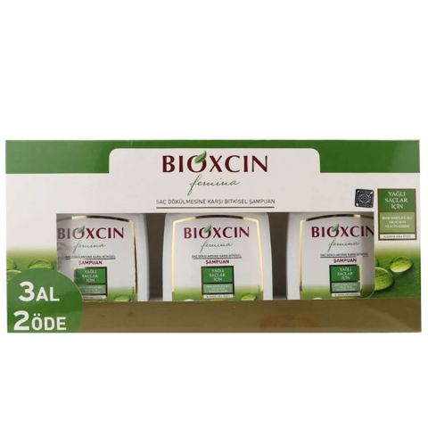 Bioxcin Femina Yağlı Saçlar için Dökülme Karşıtı Şampuan 300ml 3 Al 2 Öde Bioxcin Femina Yağlı Saçlar için Dökülme Karşıtı Şampuan 300ml 3 Al 2 Öde