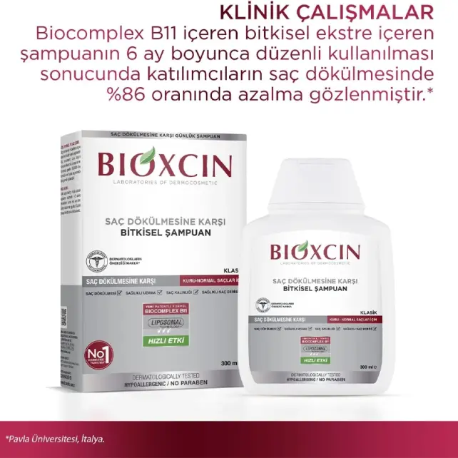 Bioxcin Genesis Saç Dökülmesine Karşı Bitkisel Şampuan - Kuru Normal Saçlar 300ml - 6