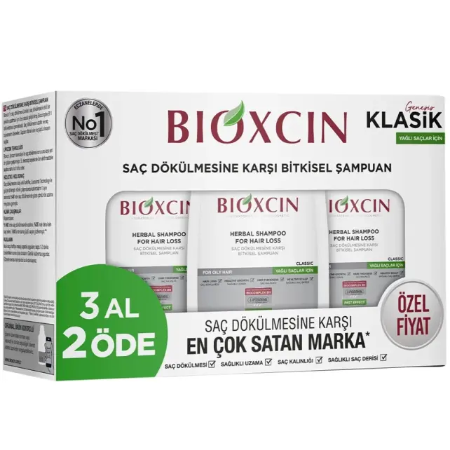 Bioxcin Genesis Saç Dökülmesine Karşı Bitkisel Şampuan - Yağlı Saçlar 3 Al 2 Öde - 1