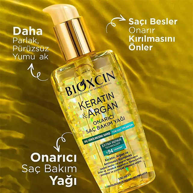 Bioxcin Keratin Argan Onarıcı Saç Bakım Yağı 150ml - 3