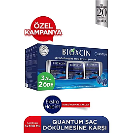 Bioxcin Quantum Bio - Activ Saç Dökülmesine Karşı Şampuan - Kuru/Normal Saçlar 300ml 3 Al 2 Öde - Bioxcin