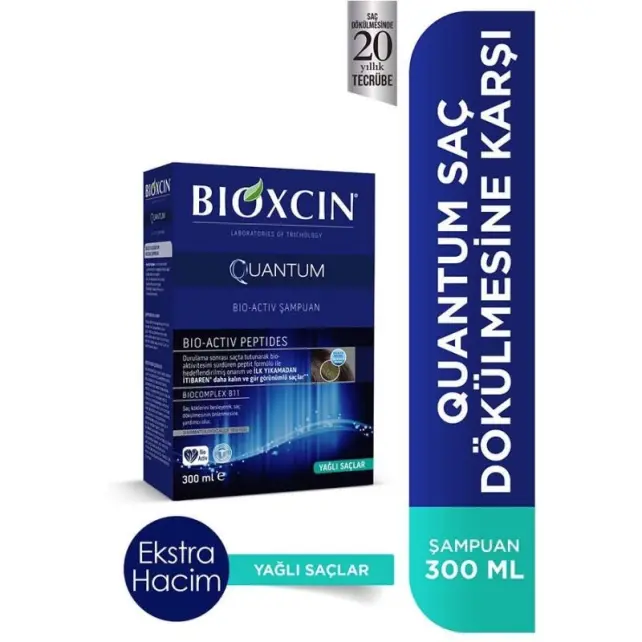Bioxcin Quantum Bio-Activ Saç Dökülmesine Karşı Şampuan - Yağlı Saçlar 300ml - 1