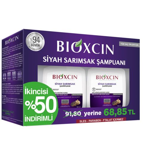 Bioxcin Siyah Sarımsaklı Şampuan - Saç Dökülmesine Karşı İkincisi %50 İndirimli Bioxcin Siyah Sarımsaklı Şampuan - Saç Dökülmesine Karşı İkincisi %50 İndirimli