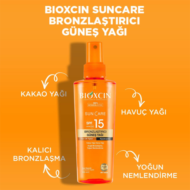 Bioxcin Sun Care SPF 15 Bronzlaştırıcı Güneş Yağı 200ml - 3