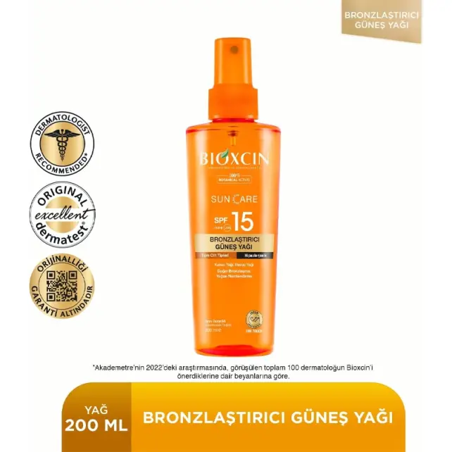 Bioxcin Sun Care SPF 15 Bronzlaştırıcı Güneş Yağı 200ml - 2