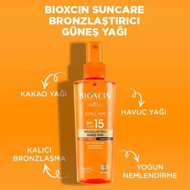 Bioxcin Sun Care SPF 15 Bronzlaştırıcı Güneş Yağı 200ml - 3