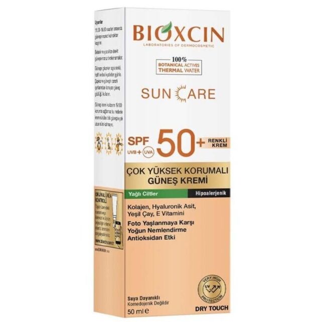 Bioxcin Sun Care SPF 50+ Çok Yüksek Korumalı Renkli Güneş Kremi - Yağlı Cilt 50ml - 1