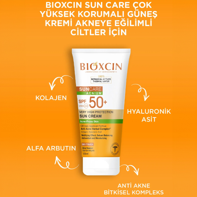 Bioxcin Suncare Acnium SPF 50+ Çok Yüksek Korumalı Güneş Kremi 150ml - 4